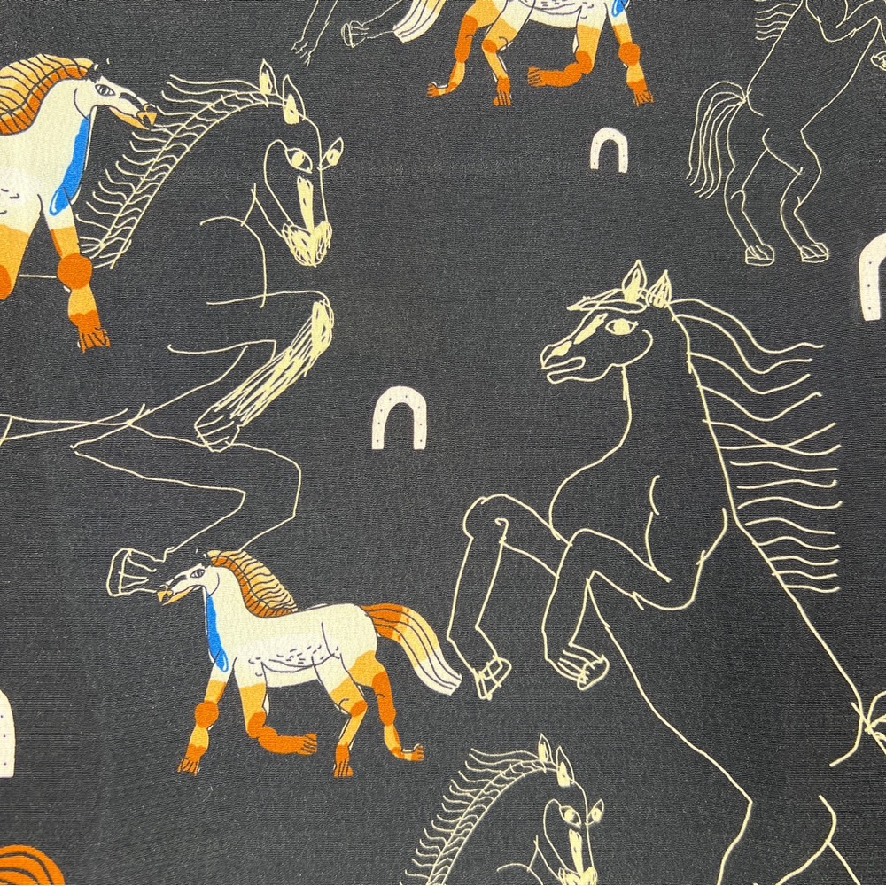 OTTOD’AME Black Horse Print Sheath Dress - Sz 2 - Picture 12 of 12